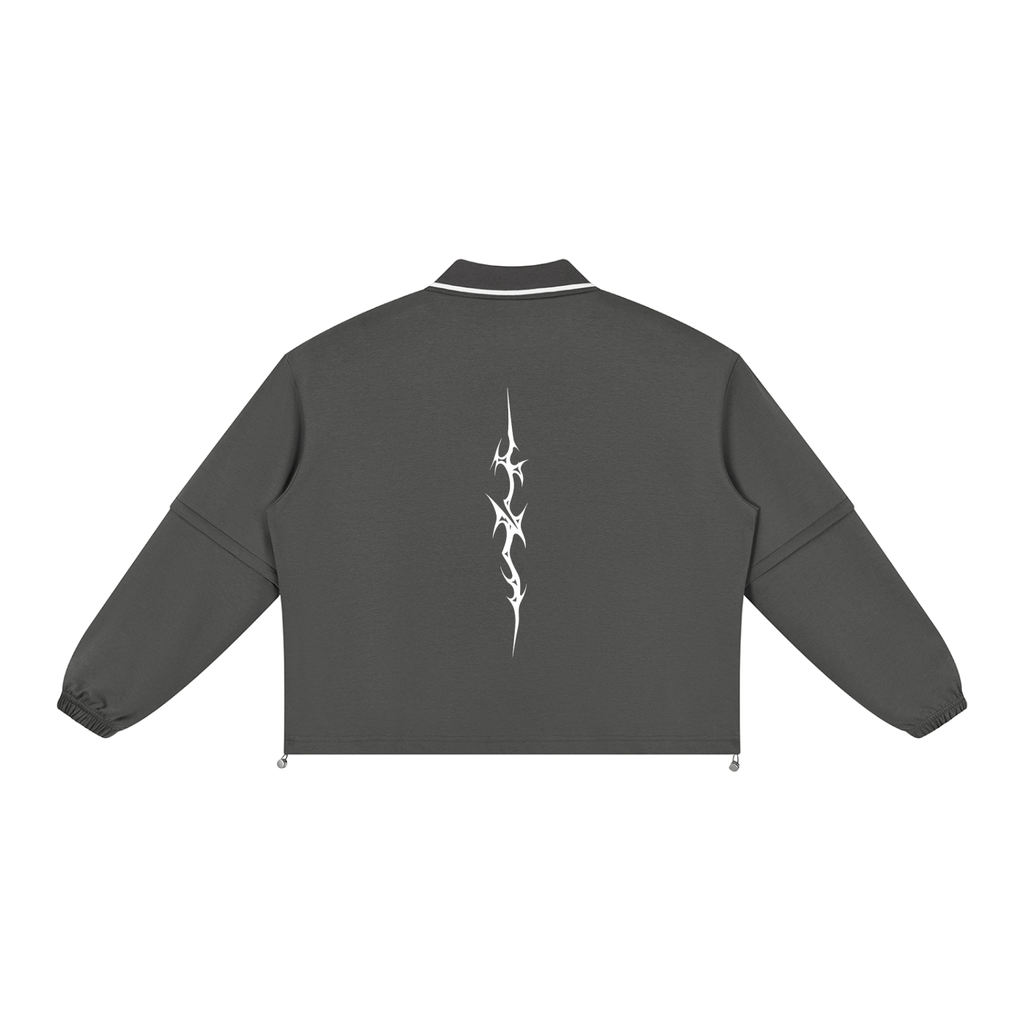 Unisex Boxy Collared Detachable Sweatshirt