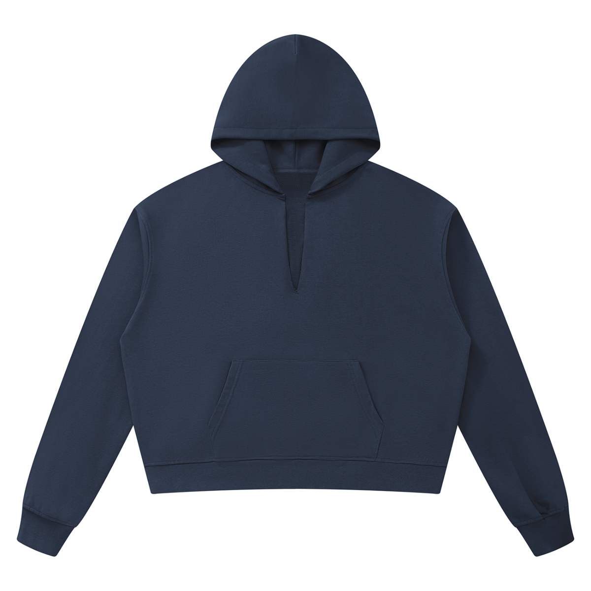 Unisex V-Cut Chest Boxy Raw Edge Hoodie
