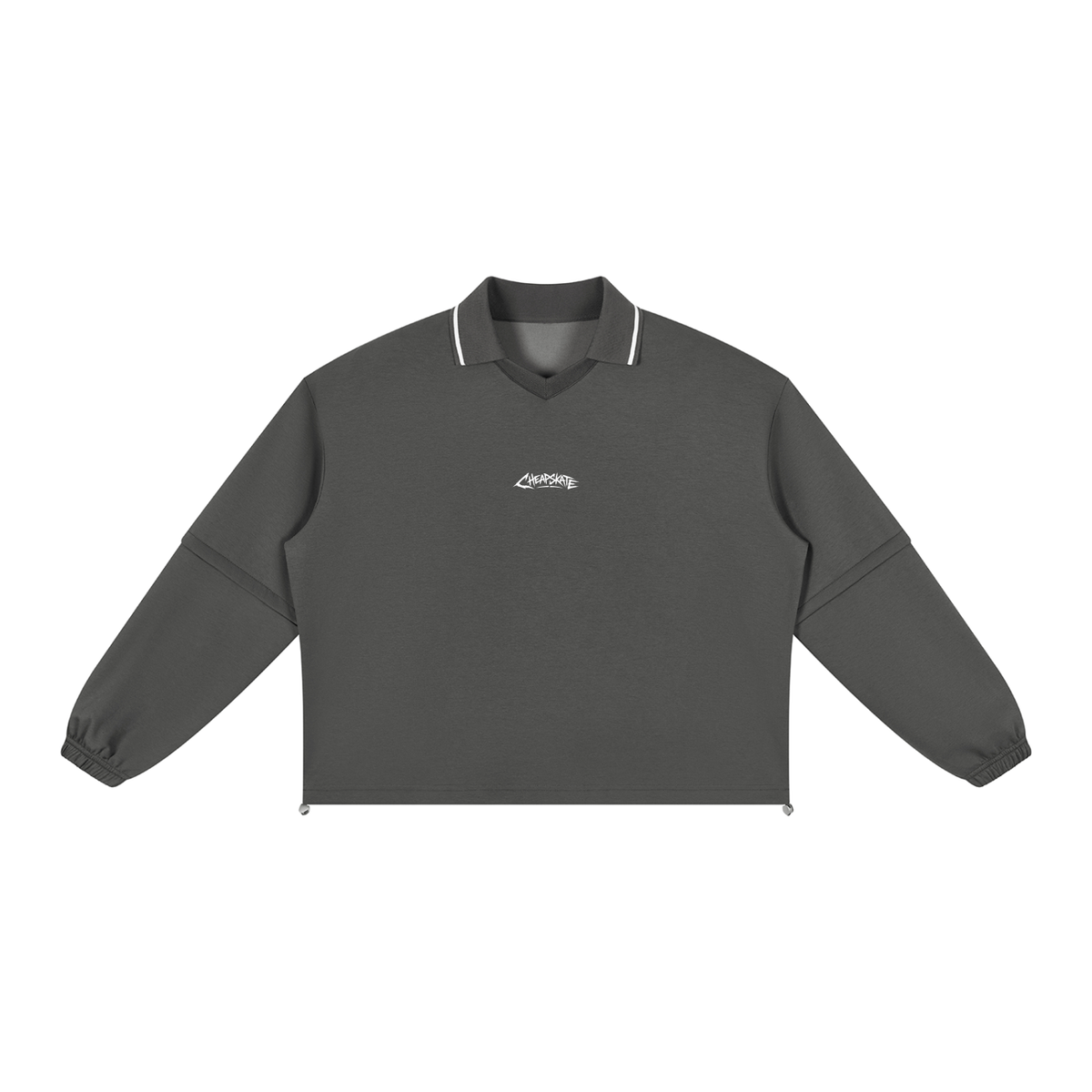 Unisex Boxy Collared Detachable Sweatshirt