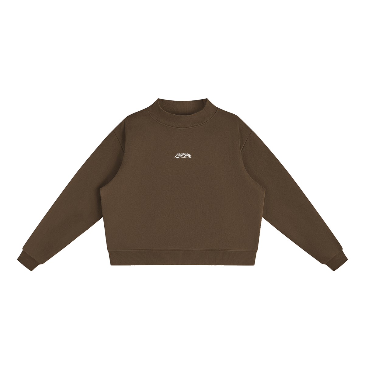 Women's Fleece Mock-Neck Crew Sweatshirt
