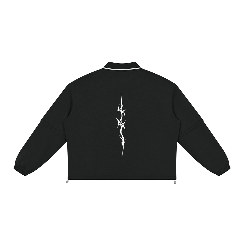 Unisex Boxy Collared Detachable Sweatshirt